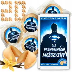Ciasteczka z Wróżbą x 20 Prezent na Dzień Mężczyzny Dla Męża Taty Chłopaka - Pieczywo chrupkie - miniaturka - grafika 1