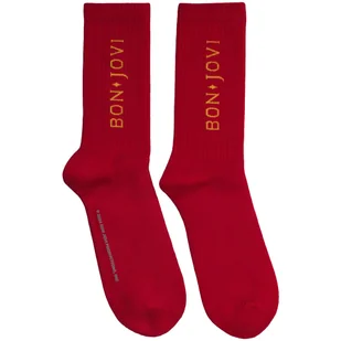 skarpetki BON JOVI - ORIGINAL LOGO (red)-40/45 - Skarpetki męskie - miniaturka - grafika 1