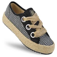 Espadryle damskie - TRAMPKI damskie BIG STAR espadryle wygodne stylowe kobiece JJ274393 37 - miniaturka - grafika 1