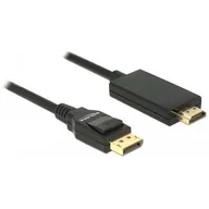 Kable komputerowe i do monitorów - Delock KABEL DISPLAYPORT M->HDMI M 3M 4K CZARNY - miniaturka - grafika 1