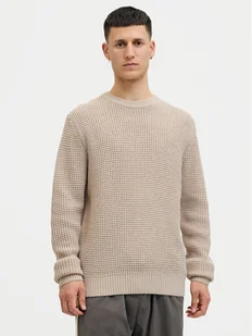 Jack & Jones Sweter Global 12287594 Beżowy Regular Fit - Swetry męskie - miniaturka - grafika 1