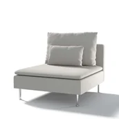 Pokrowce na meble - Dekoria pl pl Pokrowiec na moduł Söderhamn 1-osobowy jasny popiel 93 x 99 x 83 cm Etna 1007-705-90 - miniaturka - grafika 1