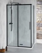 Kabiny prysznicowe - POLYSAN Kabina prysznicowa prostokątna ALTIS LINE BLACK drzwi przesuwne 100x120x200 czarny mat szkło transparentne z powłoką ANTIDROP AL3012BAL6112B - miniaturka - grafika 1
