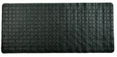 Akcesoria łazienkowe - Mata do kąpieli antypoślizgowa 37x82 cm, czarna - miniaturka - grafika 1