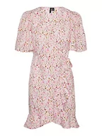 Sukienki - VERO MODA Damska sukienka VMEMMA Henna 2/4, krótka sukienka WVN GA, Parfait Pink/AOP: Mille Flower, XL, Parfait Pink/Aop: mille Flower, XL - miniaturka - grafika 1