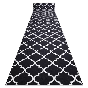 CHODNIK PODGUMOWANY 67 cm KONICZYNA MAROKAŃSKA czarny TRELLIS 30350, 67x100 cm - Dywany - miniaturka - grafika 1