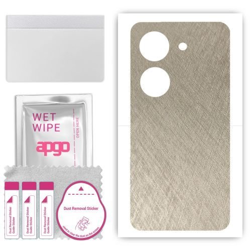 folia naklejka skórka strukturalna na TYŁ do Vivo Y36t 4G - Tytan Srebrny - apgo SKINS