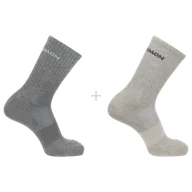 Skarpetki sportowe męskie - SKARPETY SALOMON EVASION CREW 2-PACK C20874 - miniaturka - grafika 1