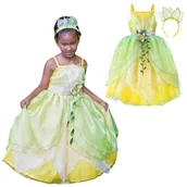 Stroje karnawałowe - Strój Księżniczki Sukienka Tiana Księzniczka I Żaba Przebranie Bal 104 110 - miniaturka - grafika 1