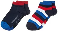 Skarpetki damskie - Tommy Hilfiger Skarpety dziecięce TH KIDS BASIC STRIPE QUARTER 2P 2-pak, Niebieski (Midnight Blue 563), 35-38 - miniaturka - grafika 1
