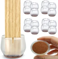 Krzesła - Nakładki Silikonowe Na Nogi Krzesła Mebli Z Filcem 16 Szt. Ochronne Nasadki 22-26 mm - miniaturka - grafika 1