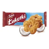 Ciastka - San ŁAKOTKI KOKOSOWE 168G - miniaturka - grafika 1
