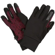 Rękawice narciarskie - Rękawiczki dziecięce Regatta Grippy Gloves II Rozmiar rękawiczek: 7-10 / Kolor: czarny/różówy - miniaturka - grafika 1