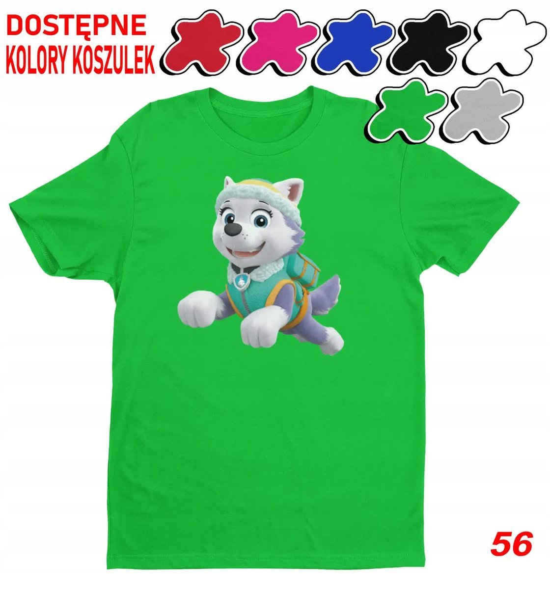 Dziecięca Koszulka Z Nadrukiem Duży Wybór Psi Patrol Zuma Rubble -L 146-152