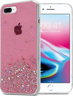 Etui ochronne Cadorabo do Apple iPhone 7 PLUS / 7S PLUS / 8 PLUS w kolorze różowym Etui na telefon komórkowy Etui z TPU Etui z brokatem - Etui i futerały do telefonów - miniaturka - grafika 1