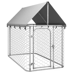 shumee shumee Kojec dla psa z zadaszeniem 200 x 200 x 150 cm 8720286705056 - Budy dla psów - miniaturka - grafika 1