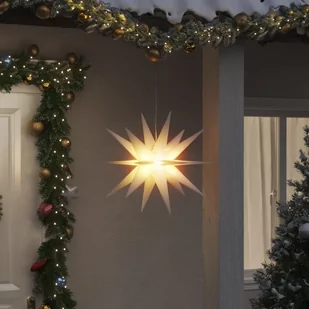 vidaXL Gwiazdy morawskie z LED, 3 szt., składane, białe, 57 cm - Oświetlenie świąteczne vidaXL Gwiazdy morawskie z LED, 3 szt., składane, białe, 57 cm - Oświetlenie świąteczne - miniaturka - grafika 1