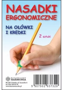 Wydawnictwo Harmonia Wydawnictwo Harmonia, nasadki ergonomiczne na ołówki, 2 sztuki - Teczki i skoroszyty - miniaturka - grafika 2