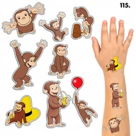 Zabawki kreatywne - TATUAŻE ZMYWALNE DLA DZIECI TYMCZASOWE CIEKAWSKI GEORGE - 8 EL. / 150 WZORÓ - miniaturka - grafika 1