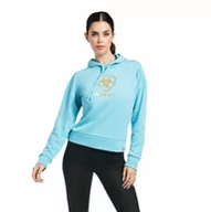 Bluzy sportowe damskie - Ariat Bluza damska JUST HOOD - milky blue - miniaturka - grafika 1