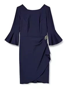 Gina Bacconi Damska sukienka kopertowa z ozdobnym koktajlem, wiosenna granatowa, 12, Spring Navy, 38 - Sukienki - miniaturka - grafika 1