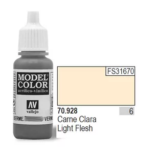 Vallejo Model Color Light Flesh 17ml 70.928 - Akcesoria do gier planszowych - miniaturka - grafika 1