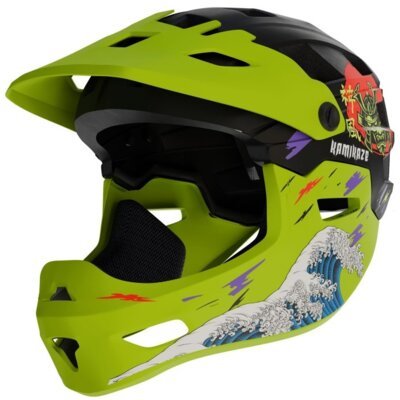 Kask KAMIKAZE Ronin Zielony Full Face ( L)