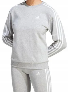 BLUZA damska ADIDAS IM0206 dresowa szara bawełniana sportowa dres M - Bluzy damskie - miniaturka - grafika 1