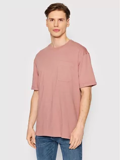 Koszulki męskie - Selected Homme T-Shirt Roald 16083402 Różowy Loose Fit - grafika 1