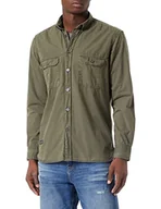 Koszule męskie - Camel Active Męska Koszula 409118/8S18, Olive Brown, S - miniaturka - grafika 1