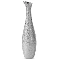 Wazony i flakony - Wazon EUROFIRANY Riso 10 x 41 cm Srebrny - miniaturka - grafika 1