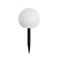 Lampy ogrodowe - QAZQA Lampa ogrodowa biała 20 cm z wbudowanym LED IP44 Solar RGBW - Ludger - miniaturka - grafika 1