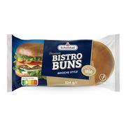 Schulstad Premium Bistro Bułki pszenne w stylu brioche do hamburgerów 324 g (4 x 81 g)