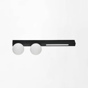 Lampa sufitowa z dwoma kloszami LED, czarna W231102-2 z serii LUND - Lampy sufitowe - miniaturka - grafika 1