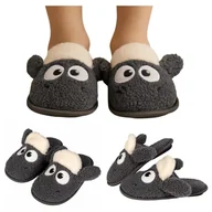 Buty dla dziewczynek - Kapcie dziecięce laczki baranek wygodne wsuwane Captain Mike 35 - miniaturka - grafika 1