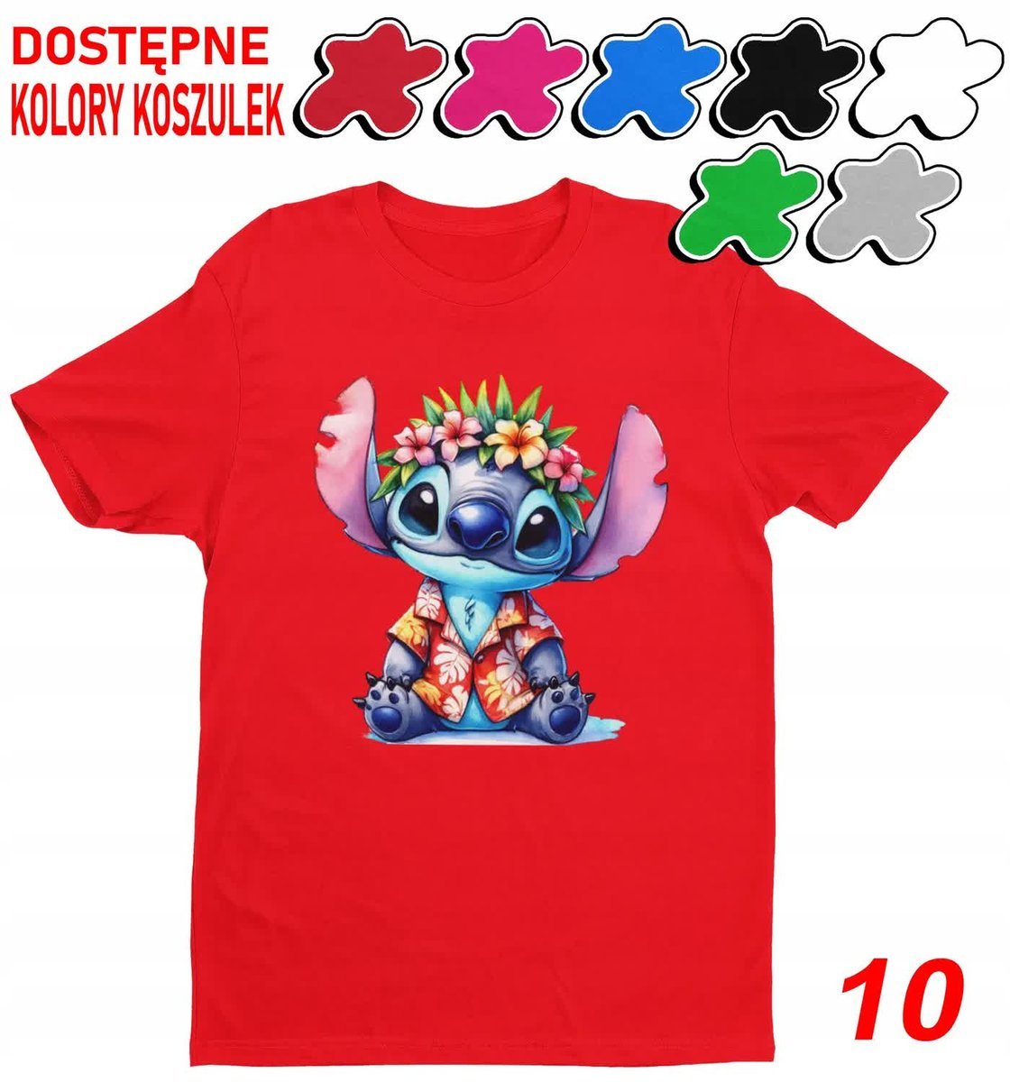 Koszulka Dziecięca Z Nadrukiem Stitch Stich Angel Dużo Wzorów -M 134-140