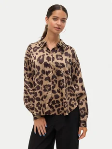 Vero Moda Koszula Merle 10316597 Brązowy Loose Fit - Koszule damskie - miniaturka - grafika 1