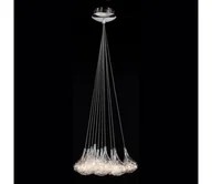 Lampy sufitowe - Searchlight 20017 - Żyrandol na lince 10xG4/20W/230V chrom - miniaturka - grafika 1