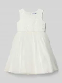 Sukienki i spódniczki dla dziewczynek - Sukienka z haftami i perełkami - miniaturka - grafika 1