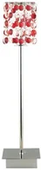 Lampy stojące - Candellux CLASSIC Lampka STOŁOWA 1X40W G9 Chrom KRYSZTAŁKI CZERWONE 41-60177 - miniaturka - grafika 1