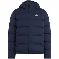Kurtki męskie - Kurtka męska adidas Helionic Hooded Down granatowa HG8750 L - miniaturka - grafika 1