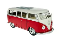 Samochody i pojazdy dla dzieci - WELLY 1963 VW VOLKSWAGEN T1 BUS SAMBA CZERWONY 1:24 - miniaturka - grafika 1