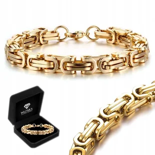 Męska Bransoletka Złota Bransoleta Królewska Bizantysjka Na Rękę Pancerka - Bransolety męskie - miniaturka - grafika 1