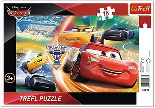 Trefl Puzzle 15 Ramkowe Auta Walka o zwycięstwo - Puzzle - miniaturka - grafika 1
