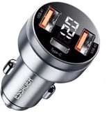 Ładowarki samochodowe - Ładowarka samochodowa ESSAGER 80W, wyświetlacz, 2 x USB A, 1 x USB C - miniaturka - grafika 1