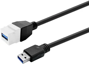 Vivolink Keystone Baltas USB3,0 A-Female to USB3,0 A-Male - Adaptery i przejściówki - miniaturka - grafika 1