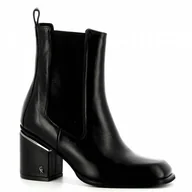 Botki damskie - Czarne sztyblety na obcasie CARINII - Carinii - miniaturka - grafika 1