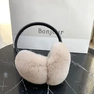 Herbata - 100% Rex Królik Futro Nauszniki Moda Damska Mężczyźni Ciepłe Rosja Zima Prawdziwe Futro Nauszniki Dzieci Nauszniki Futro Earlap Girl Herbata mleczna - miniaturka - grafika 1