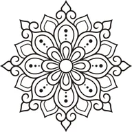 Naklejki na ścianę - Naklejka na ścianę, meble Mandala 4, koło, ornament rozeta duża dekoracja, 120x120 cm - miniaturka - grafika 1