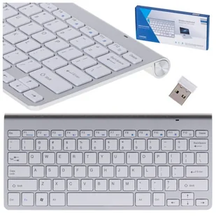 Klawiatura bezprzewodowa bluetooth Smart TV srebrna - Akcesoria do tabletów i e-booków - miniaturka - grafika 1